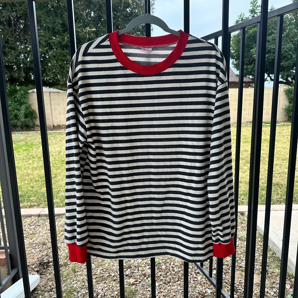 Trendy Long Sleeve Striped Shirt